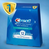 Crest 3D Whitestrips 1-Hour Express Levels 12 Whiter (7 Treatments / 14 Strips)