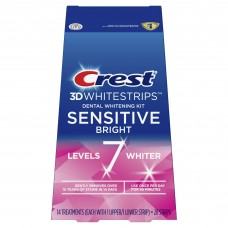 Crest 3D Whitestrips Sensitive Bright Levels 7 Whiter (14 Treatments / 28 Strips)